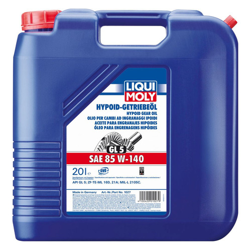 фото Масло трансмиссионное минеральное liqui moly hypoid-getriebeoil, 85w-140, 20л [1027]