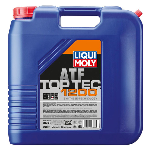 фото Масло трансмиссионное синтетическое liqui moly top tec atf 1200, 20л [3683]