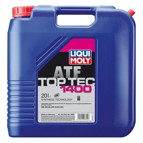 фото Масло трансмиссионное синтетическое liqui moly top tec atf 1400, 20л [3692]