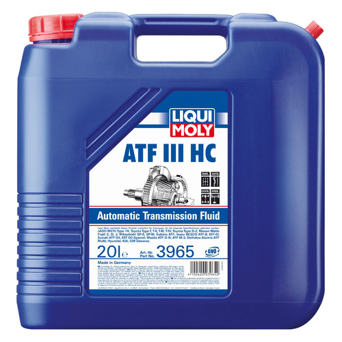 фото Масло трансмиссионное синтетическое liqui moly atf iii hc, 20л [3965]