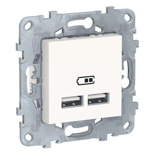 фото Розетка usb schneider electric unica new nu541818 двойн. скрыт. ip20 белый