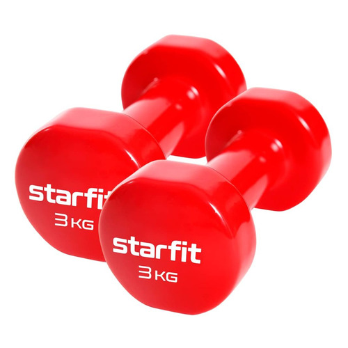 

Набор гантелей Starfit Core DB-101 2гант. 3кг винил. красный (УТ-00020385), Core DB-101