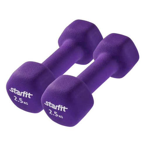 

Набор гантелей Starfit DB-201 2гант. 2.5кг неопр. фиолетовый (УТ-00020388), DB-201