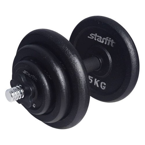 фото Гантель starfit db-713 1гант. 18кг без покр. черный (ут-00020000)