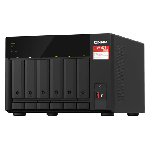 

Сетевое хранилище Qnap TVS-675-8G, без дисков, Черный, TVS-675-8G