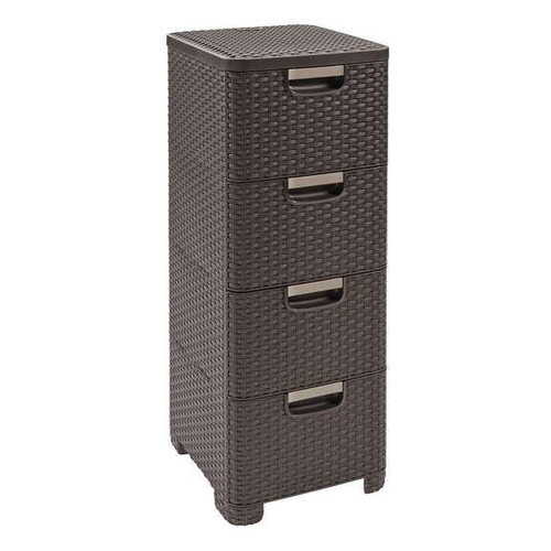 

Система хранения Curver Rattan drawer x4 коричневый (209906), Rattan drawer x4