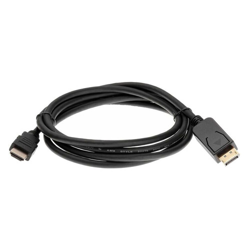 фото Кабель аудио-видео aopen qust, displayport (m) - hdmi (m) , 1.8м, gold черный [acg494-1.8m] noname