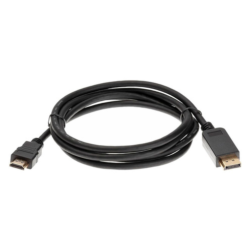 фото Кабель аудио-видео aopen qust, displayport (m) - hdmi (m) , 1.8м, gold черный [acg608-1.8m] noname