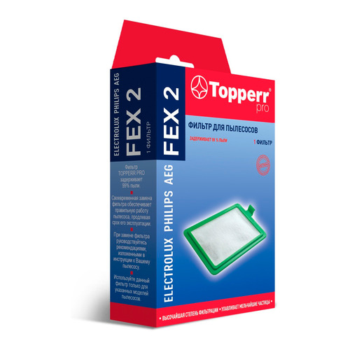 

Фильтр TOPPERR FEX2 1164, для пылесосов ELECTROLUX, ZANUSSI, PHILIPS, AEG, FEX2 1164