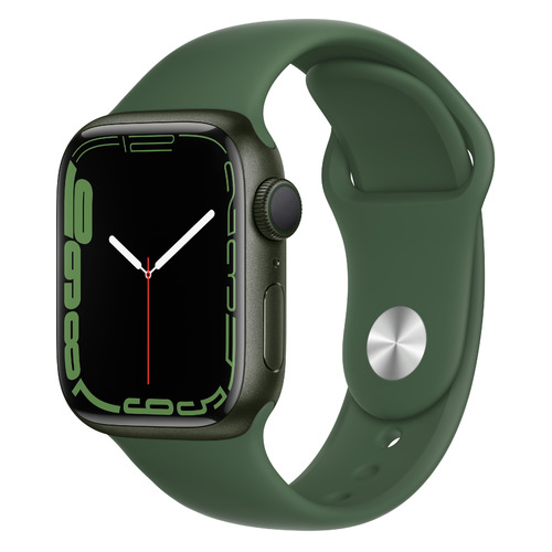 фото Смарт-часы apple watch series 7 mkn03ru/a, 41мм, зеленый / зеленый