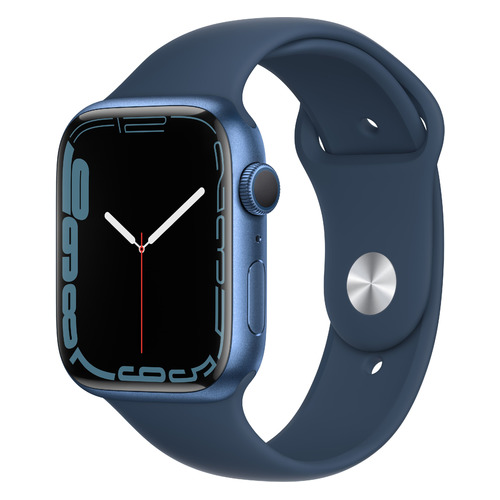 фото Смарт-часы apple watch series 7 mkn83ru/a, 45мм, синий / синий