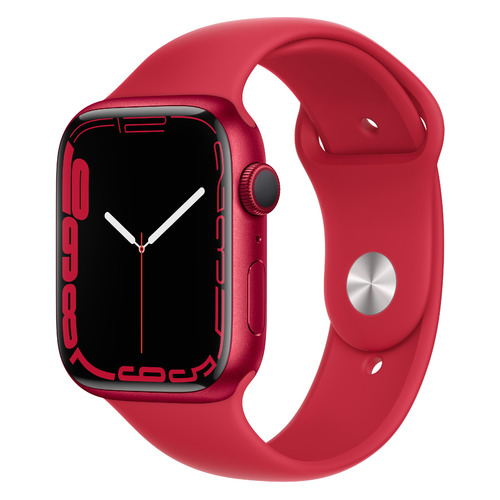 фото Смарт-часы apple watch series 7 mkn93ru/a, 45мм, красный / красный