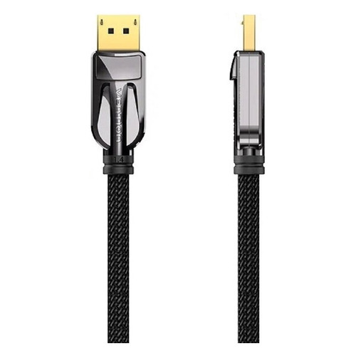 фото Кабель аудио-видео vention, displayport (m) - displayport (m) , ver 1.4, 1м, gold, черный [hcabf] noname