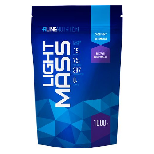 

Гейнер RLINE Light Mass, 1, порошок, 1кг, шоколад, Light Mass