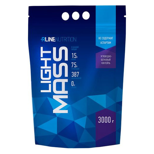 

Гейнер RLINE Light Mass, 1, порошок, 3кг, шоколад орех, Light Mass