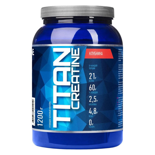 

Гейнер RLINE Titan creatine, 1, порошок, 1,2кг, клубника, Titan creatine