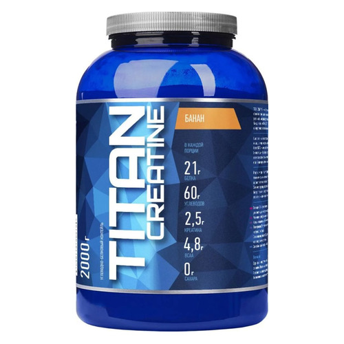 

Гейнер RLINE Titan creatine, 1, порошок, 2кг, банан, Titan creatine