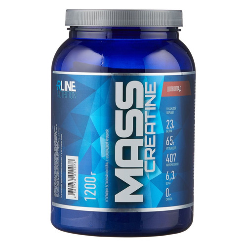 

Гейнер RLINE Mass+Creatine, 1, порошок, 1.2кг, шоколад, Mass+Creatine