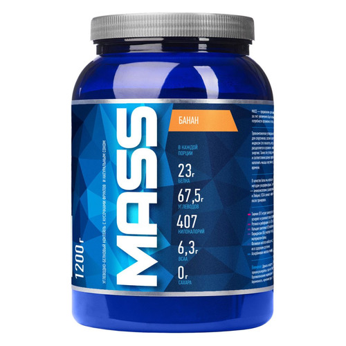 

Гейнер RLINE Mass, 1, порошок, 1.2кг, банан, Mass