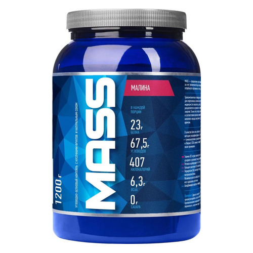 

Гейнер RLINE Mass, 1, порошок, 1.2кг, малина, Mass