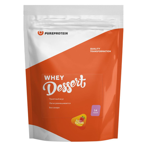 

Протеин PURE PROTEIN Whey Dessert, порошок, 420гр, банан-клубника, Whey Dessert