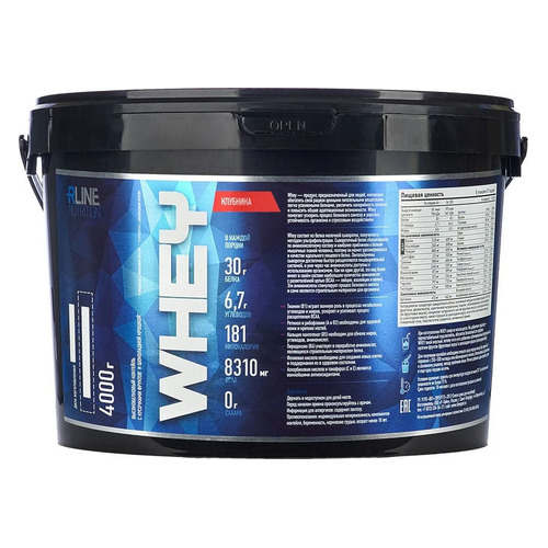 фото Протеин rline whey, порошок, 4кг, клубника