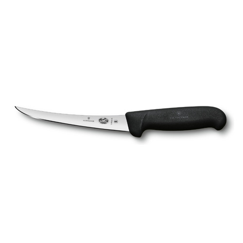 

Нож кухонный Victorinox Fibrox, обвалочный, для мяса, 150мм, заточка прямая, стальной, черный [5.6603.15], Fibrox