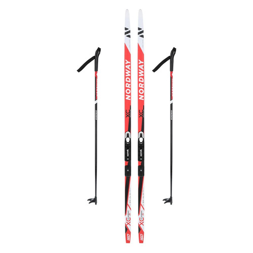 фото Лыжный комплект беговые nordway xc classic, 45-45-45мм, 160см, с креплением и палками [a21endxt004-r2]