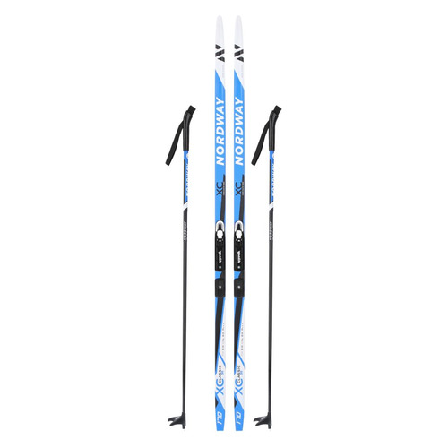 фото Лыжный комплект беговые nordway xc classic, 45-45-45мм, 160см, с креплением и палками [a21endxt004-z2]