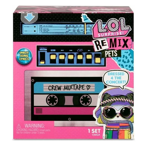 

Кукла-сюрприз для кукол L.O.L. LIL OUTRAGEOUS LITTLES Питомец Remix [567080], Многоцветный, Питомец Remix