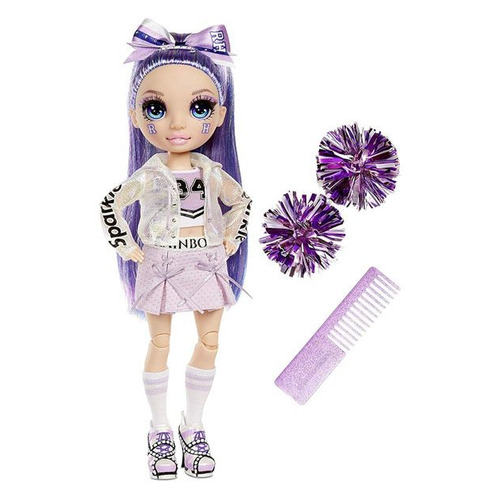 фото Кукла-сюрприз для кукол rainbow high cheer doll violet willow, 28см [572084]