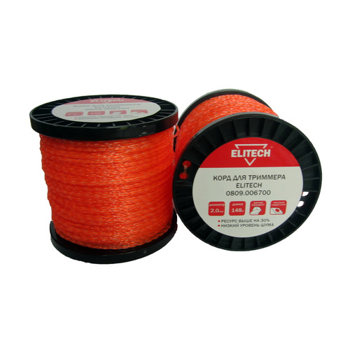 

Леска для садовых триммеров Elitech 0809.006700, 2мм, 148м, 0809.006700