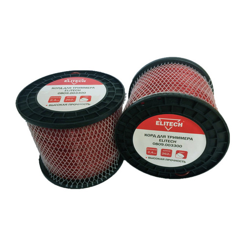

Леска для садовых триммеров Elitech 0809.003300, 2.4мм, 262м, 0809.003300