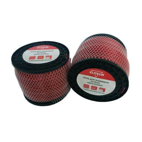 

Леска для садовых триммеров Elitech 0809.002900, 3мм, 200м, 0809.002900