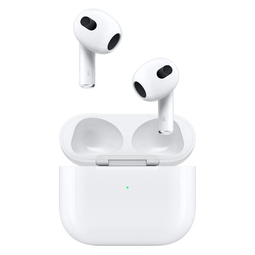 

Гарнитура Apple AirPods 3-го поколения, Bluetooth, вкладыши, белый [mme73ru/a], AirPods 3-го поколения