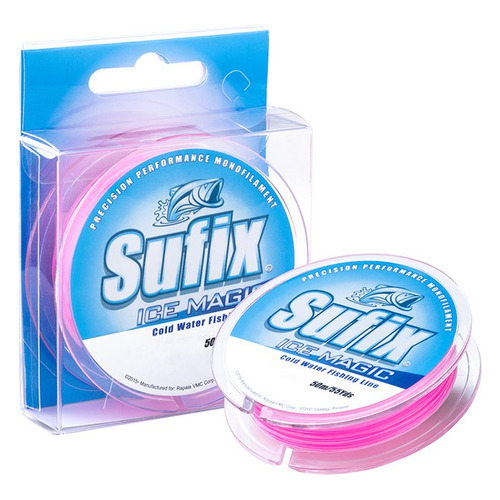 

Леска SUFIX Ice Magic SIM155PI50, монофильная, 0.155мм, 50м, 2.2кг, белый/розовый, SIM155PI50