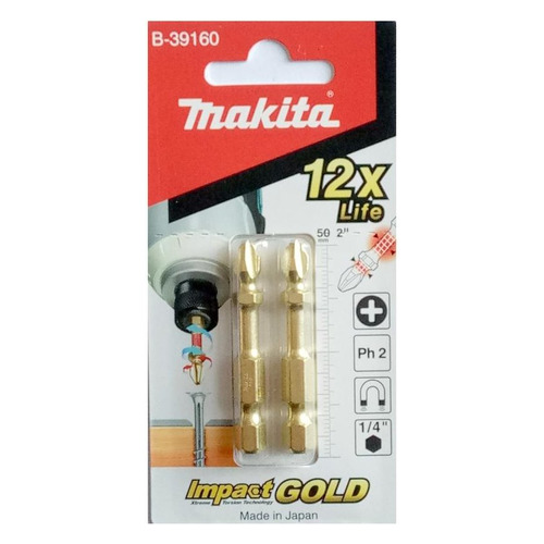 

Набор бит Makita B-39160, шестигранный, 2шт, B-39160