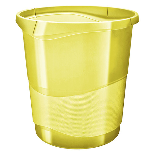 фото Корзина для бумаг esselte colour'ice, 14л, пластик, круглая, желтый [626287]
