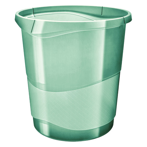 фото Корзина для бумаг esselte colour'ice, 14л, пластик, круглая, зеленый [626290]