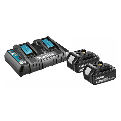

Батарея аккумуляторная Makita BL1850B, 18В, 5Ач, Li-Ion, ЗУ в комплекте [191l75-3], BL1850B