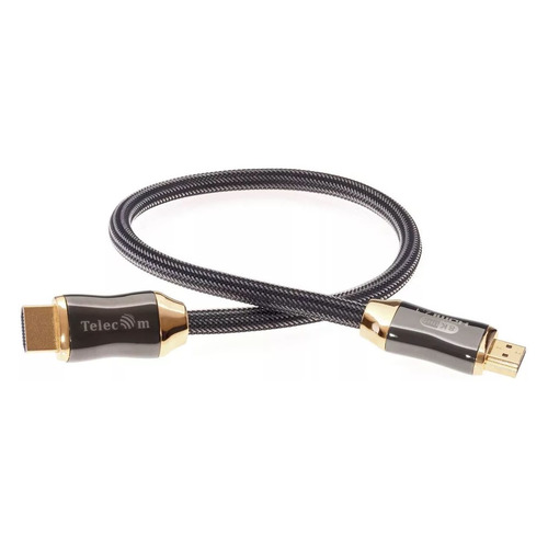 фото Кабель соединительный аудио-видео telecom, hdmi (m) - hdmi (m) , ver 2.1, 0.5м, gold, черный [tcg300-0.5m] noname