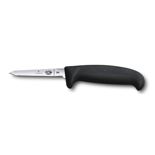 

Нож кухонный Victorinox Fibrox, для птицы, 80мм, заточка прямая, стальной, черный [5.5903.08m], Fibrox