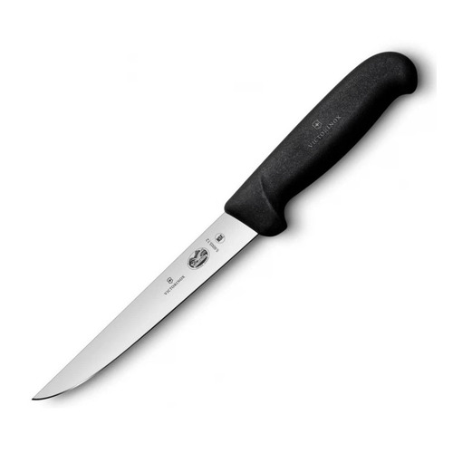 

Нож кухонный Victorinox Fibrox, обвалочный, 120мм, заточка прямая, стальной, черный [5.6003.12], Fibrox