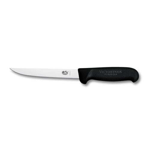 

Нож кухонный Victorinox Fibrox, обвалочный, 120мм, заточка прямая, стальной, черный [5.6103.12], Fibrox