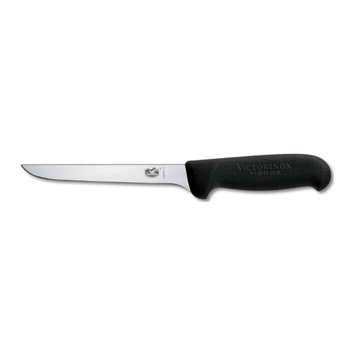 

Нож кухонный Victorinox Fibrox, обвалочный, для мяса, 120мм, заточка прямая, стальной, черный [5.6303.12], Fibrox