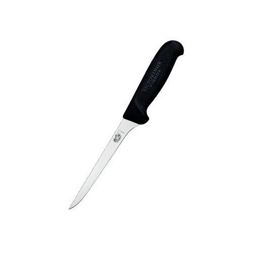 

Нож кухонный Victorinox Fibrox, обвалочный, для мяса, 120мм, заточка прямая, стальной, черный [5.6403.12], Fibrox