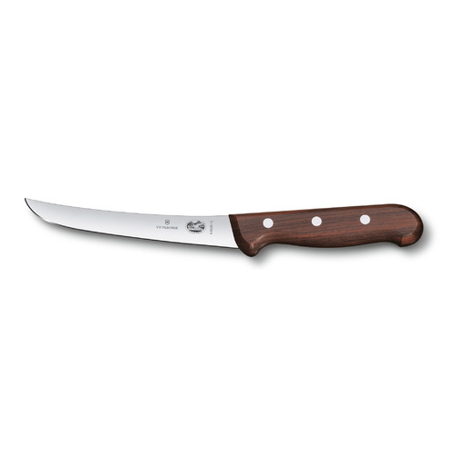 

Нож кухонный Victorinox 5.6500.15, обвалочный, 150мм, заточка прямая, стальной, бордовый, 5.6500.15