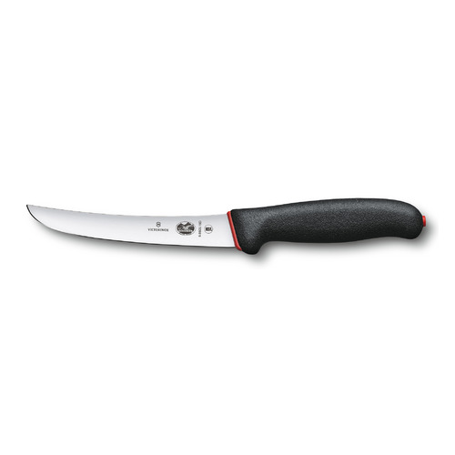 

Нож кухонный Victorinox Fibrox, разделочный, 150мм, заточка прямая, стальной, черный [5.6503.15d], Fibrox