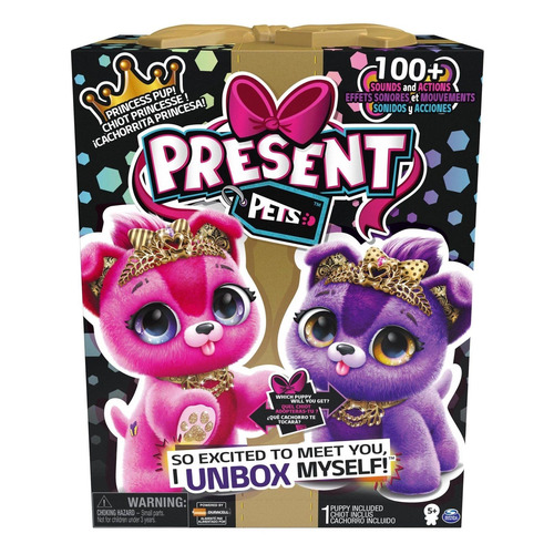 

Интерактивная игрушка Spin Master Present pets Щенок-сюрприз Принцессы [6061363], Щенок-сюрприз Принцессы