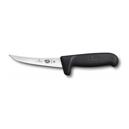 

Нож кухонный Victorinox Fibrox, разделочный, для мяса, 120мм, заточка прямая, стальной, черный [5.6603.12m], Fibrox